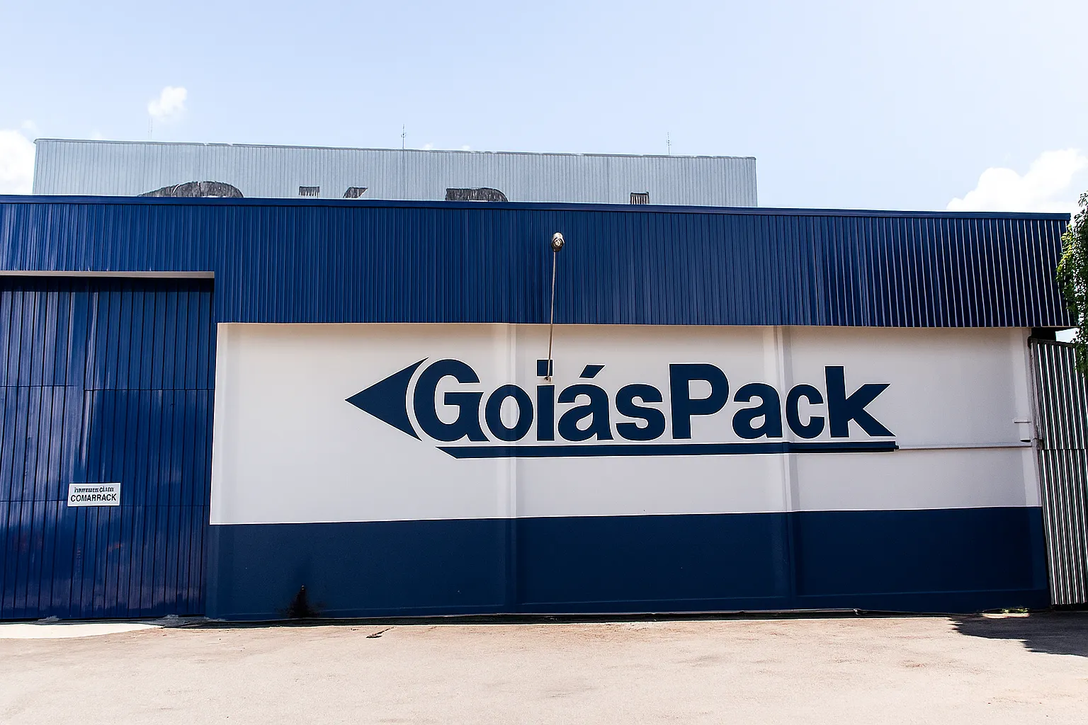 Industrial warehouse with loading docks and safety features